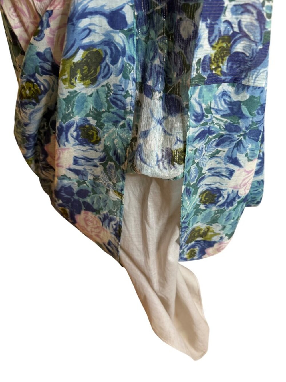 Rebecca Taylor Womens A-Line Dress Size 10 Blue Watercolor Floral Print Lined - Picture 6 of 13